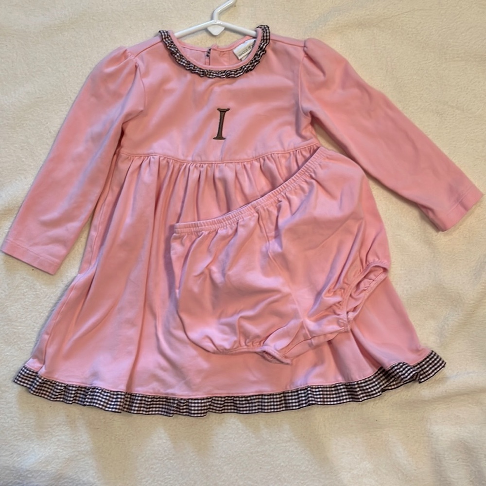 Maggie & Zoe Pink girls dress with bloomers